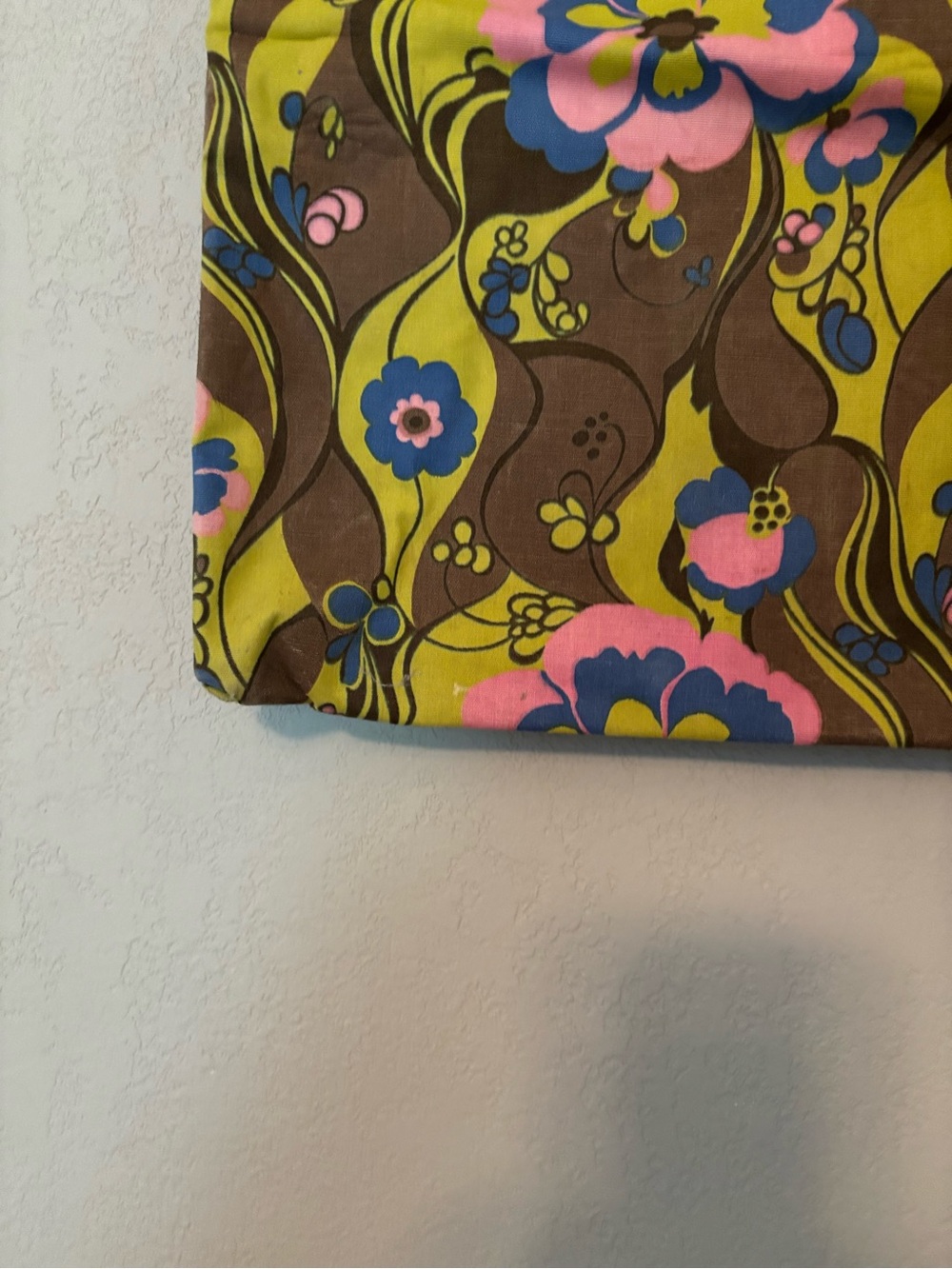 Retro 90's Floral Tote Bag with Brown Handle - Unbranded - Picture 6 of 10